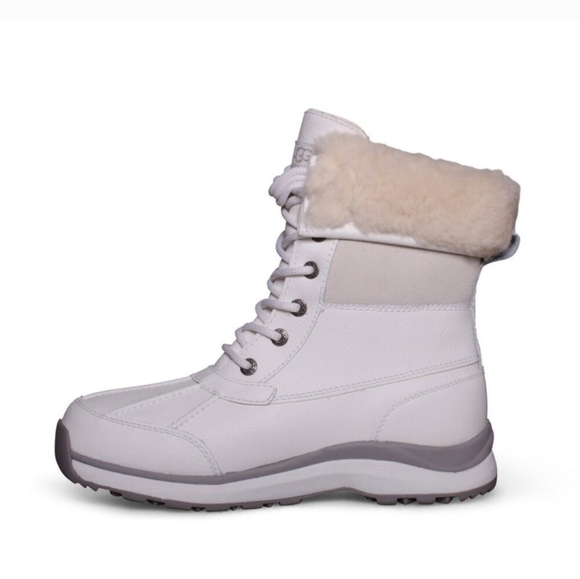 Ugg Adirondack III Quilt Boots Women's 7 Bright White/Gray - Picture 5 of 7